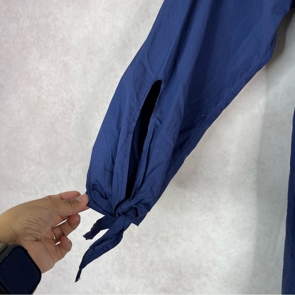 Ottod'ame Blue Cotton Tie Sleeve Blue Off The Shoulder Dress Women's Size US 2 - Picture 4 of 11